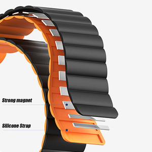 Correas de Reloj Magnéticas de Silicona de Dos Tonos, Accesorios de Moda para <span class=keywords><strong>Relojes</strong></span>, Correa de Muñeca para <span class=keywords><strong>Apple</strong></span> IWatch Series - Product Image 3
