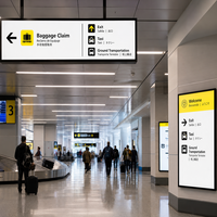 Film rétroéclairé personnalisé en PET pour signalétique publicitaire, caissons lumineux, affichage de signalisation directionnelle pour métros et aéroports, impression