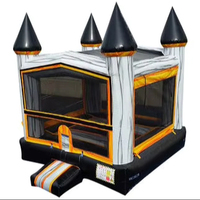 Château gonflable sur le thème du Royaume de Minuit 13x13x14 pieds, structure de saut commerciale pour enfants pour location de fêtes d'anniversaire
