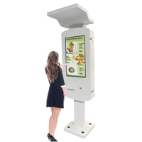 Terminal de paiement en libre-service avec lecteur, imprimante et scanner NFC RFID étanche à la poussière et à l'eau pour l'extérieur, 32 pouces, pour café, restaurant, magasin