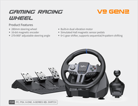 Volant de jeu de simulation PXN V10PRO/V99/V3PRO/V9GEN2/V900GEN2 filaire, prise en charge / One/ 360