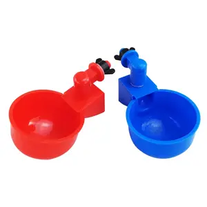 Bebedero automático de agua para pollos, tazas, kit de comedor, bebedero de relleno de hilo, bebedero para aves de corral, pollos, patos, pájaros, pavos