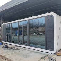 Maison capsule en acier préfabriquée sur mesure, conteneur de stockage hors réseau, maisons modulaires préfabriquées de 20 pieds, mini-maison, appartement extérieur