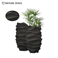 Pot de fleurs en fibre de verre de style simple et rustique, grand cylindre léger, durable et écologique pour la décoration extérieure de la maison et du jardin