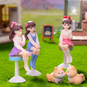 Figurine décorative mignonne en PVC de dessin animé pour fille, sœur, mini-jardin féerique, ornement de tableau de bord de voiture - Product Image 2