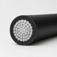 Câble d'alimentation en aluminium isolé en PVC noir, conducteur monobrin, câblage électrique pour la distribution d'énergie