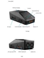 ToolkitRC Q6AC chargeur AC 400W/ DC 1000W 4CH sortie intégrée 65W USB sortie 15W chargeur sans fil pour LiPo NiMH PB batterie RC voiture