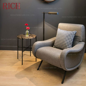 Moderno de Sillón tapizado <span class=keywords><strong>para</strong></span> damas sala de color puro de tela ropa de ocio de alta final sofá silla - Product Image 6