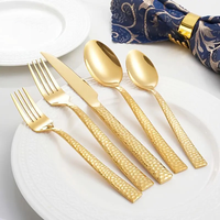 Ensemble de couverts en acier inoxydable avec manche en acier, couteau à steak épaissi, fourchette et cuillère, idéal pour mariage et restaurant
