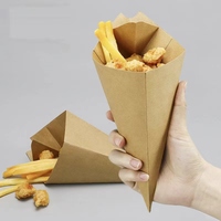 Emballage de crème glacée triangle en carton jetable de qualité alimentaire pour pizza oeuf bulle gaufre support d'emballage cône de crêpe pour sushi