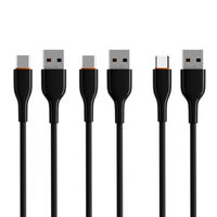 Kabel USB tipe-c mikro 5V/2,4 A kualitas tinggi pengisian cepat kabel Data USB PVC kepang untuk ponsel Android