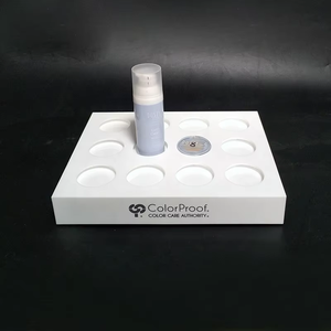 Usine personnalisée écologique moderne pour plexiglas présentoir recyclable blanc comptoir pour cosmétique visage crème soins capillaires - Product Image 1