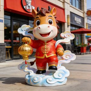Escultura de Caballo de Fibra de Vidrio para el Año Nuevo Chino, Decoración de Exterior para el Año Nuevo Chino - Product Image 5