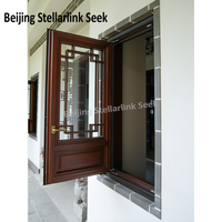 Ventana de Madera Revestida de Aluminio, Roble, Cerezo y Alerce, Acabado Ecológico a Base de Agua, Pantalla Transparente, Triple Acristalamiento para Nuevas Construcciones