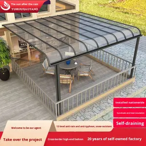 عريشة خارجية من سبائك الألومنيوم للمنزل مانعة للمطر مظلة للشرفة والفناء والحديقة برأس باب - Product Image 5