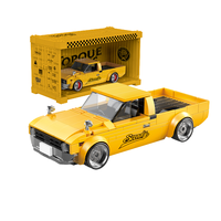 Bloques de Construcción Missile Bear, Coche Deportivo, Camioneta, Modelo de Vehículo de Carreras PB8842, Juguete Educativo DIY, Caja Contenedora, Plástico ABS