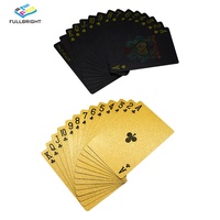 Cartes à jouer en plastique PVC avec logo personnalisé en feuille d'or, jeu de poker, vente en gros, usine