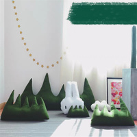 Nouveau gros Home Decor produit jouet doux lavable tissu tricoté vert Cactus en forme d'oreiller