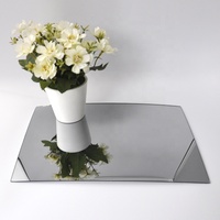 AYSHA pas cher sans cadre écologique Art Déco carré loupe miroir concave 2x3x5 pouces pour salle de bain