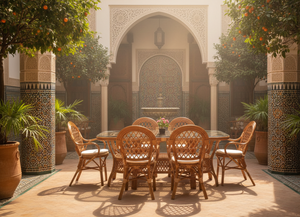 Juego de Comedor Moderno de Ratán JAVA para Muebles Comerciales, Juego de Restaurante con Mesa Larga y Uso en Exteriores para Hotel - Product Image 3