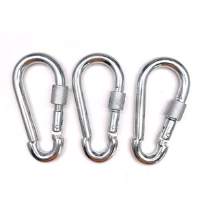 BT-245S Din 5299 formu D 8cm galvanizli vidalı kanca kilit çelik karabina endüstriyel kancalar - Product Image 1