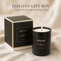 Bougie parfumée artisanale de qualité supérieure en cire de soja dans un bocal en verre transparent moderne, aromathérapie romantique pour la Saint-Valentin, Noël, Diwali