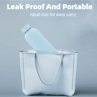 Bouteille d'eau de sport en acier inoxydable 304 à double vide de 500ml avec poignée en silicone vente en gros