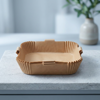 Papier de cuisson spécial pour friteuses à air, résistant à l'huile, imperméable, résistant à la chaleur et épaissi, personnalisable