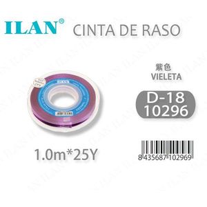 Nastro in Raso Ilan 1,0m 25Y Viola per Decorazioni Regalo - Product Image 3