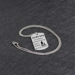 Pendentif en argent avec inscription "<span class=keywords><strong>je</strong></span> t'aime" pour homme et femme, collier mixte, bijoux, à la mode - Product Image 3