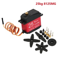 Servo Numérique Étanche 20KG 25KG 30KG 35KG 180 Degrés à Couple Élevé avec Engrenages Métalliques et Palonnier 25T pour Voiture Camion Hélicoptère RC