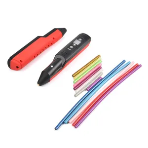 2021 3.7V Hot Selling Safety Pen Shape Printing Glue Gun With Hot Melt Sticks