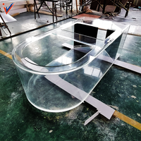 Vente flash : aquarium rectangulaire en plastique acrylique transparent écologique Leyu Factory sur mesure, 1000L, avec garantie de 10 ans