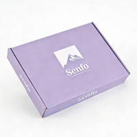 Boîte d'emballage d'expédition en carton ondulé plat personnalisé avec logo, papier kraft, vêtements, bijoux, parfum, nourriture