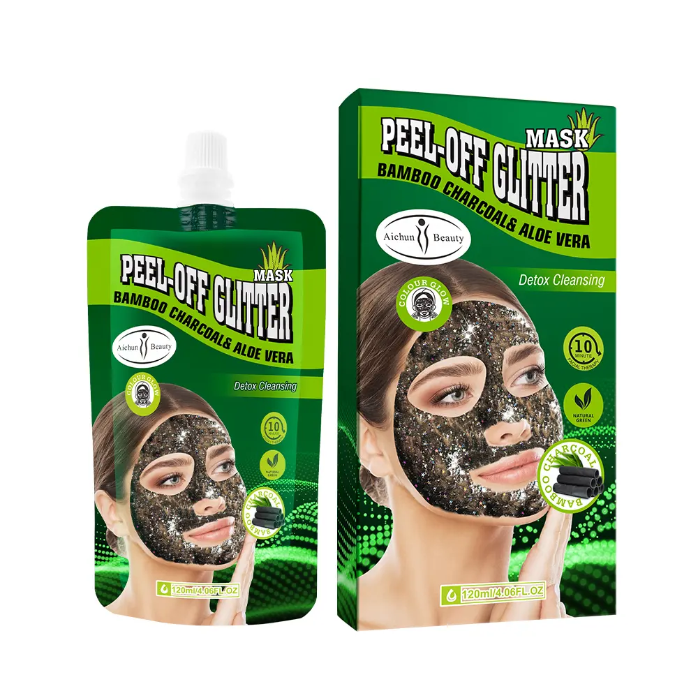 Efero — masque blanchissant au charbon de bambou pour le visage, élimine les paillettes naturelles, produit de beauté, 120ml