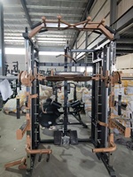 Équipement de fitness : Système de poulies multi-câbles, Cage de musculation pour squats, Appareil d'entraînement fonctionnel Smith avec pile de poids