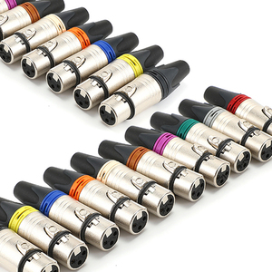 Five Color 3-Pin XLR Plug Female XLR Shell Silver Nickel <strong>Contacts</strong> Alloy Material for Audio Video Power Applications 5m <strong>Contact</strong> - Product Image 1