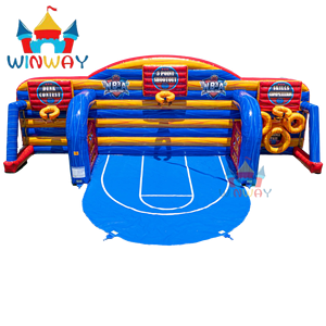 Jeu de basket-ball gonflable commercial <span class=keywords><strong>NBA</strong></span> <span class=keywords><strong>All</strong></span> <span class=keywords><strong>Star</strong></span> Challenge, terrain de jeu multifonctionnel pour le tir et les dunk, pour les événements et les locations de fêtes - Product Image 1
