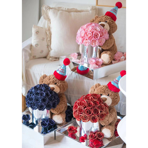 Urso de pelucia osos de peluche osos de peluches gigantes ours en peluche grand ours en peluche rose préservée - Product Image 1