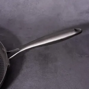 Tùy Chỉnh 2.3Mm Dưới Nhiều Lớp 304 Thép Không Gỉ 18/10 Nhà Bếp Cảm Ứng Không Dính Tổ Ong Mô Hình Lớn Trứng Chiên <span class=keywords><strong>Pan</strong></span> Set - Product Image 5