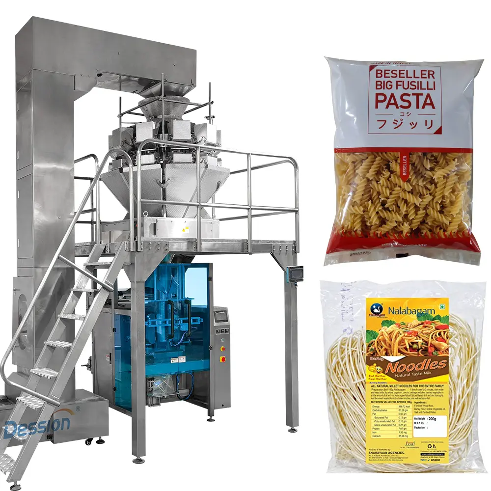 Voll automatische Nudel-Wiege verpackungs maschine für frische nasse Nudeln Verpackungs maschine Spaghetti Pasta Makkaroni-Verpackungs maschine