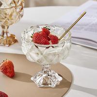 Gobelet à crème glacée créatif pour smoothies aux fruits, style luxueux haut de gamme, grand gobelet à crème glacée, gobelet à dessert en verre pour la maison