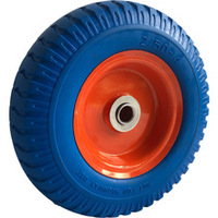 Nouvelle roue en mousse de polyuréthane de 8 pouces 2.50-4, pleine, anti-crevaison, durable, avec roulement à billes pour chariot à main et chariot de jardin, usage agricole