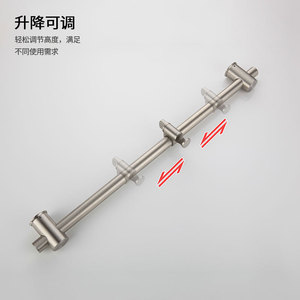 Austenite 304 Stainless Steel Adjustable <b>Shower</b> Rod Round Shape For Bathtub <b>Accessories</b> YQ170010J - Product Image 1