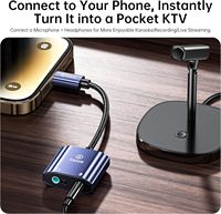Biaze Y115 Adaptador Externo Estéreo USB-C a Jack de 3.5mm para Auriculares/Micrófono para Windows, Mac, Linux, PS5, PS4 (Gris)