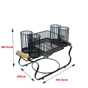 Cross-border European style cutlery drainer, dish <b>rack</b>, and <b>plate</b> holder; detachable multi-layer kitchen chopsticks storage - Product Image 1