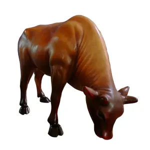 Life Size Fiberglass Cow Statue Animals Sculpture Glass Fiber Cow Statue FRP Animal