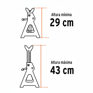 Juego de 2 unidades Master con 2 torres de 3 toneladas para coche, Truper - Product Image 1