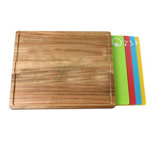 เขียงไม้ไผ่อเนกประสงค์4ชิ้นสำหรับใช้ในบ้านเป็นมิตรกับสิ่งแวดล้อม - Product Image 5