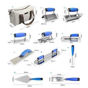 Set di 10 Utensili Manuali in Acciaio Inox per Muratura con Tagliapiastrelle e Spatola Angolare per Lavori Fai-da-Te e Costruzioni - Product Image 2